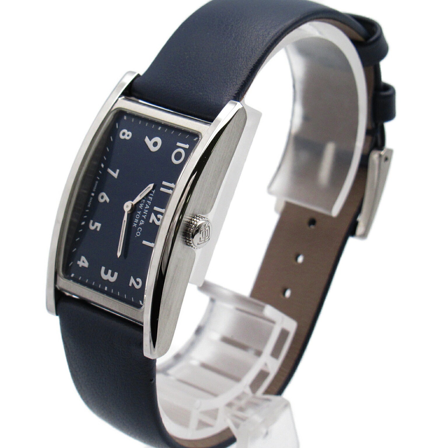 Tiffany & Co East West Watch Stainless Steel Leather