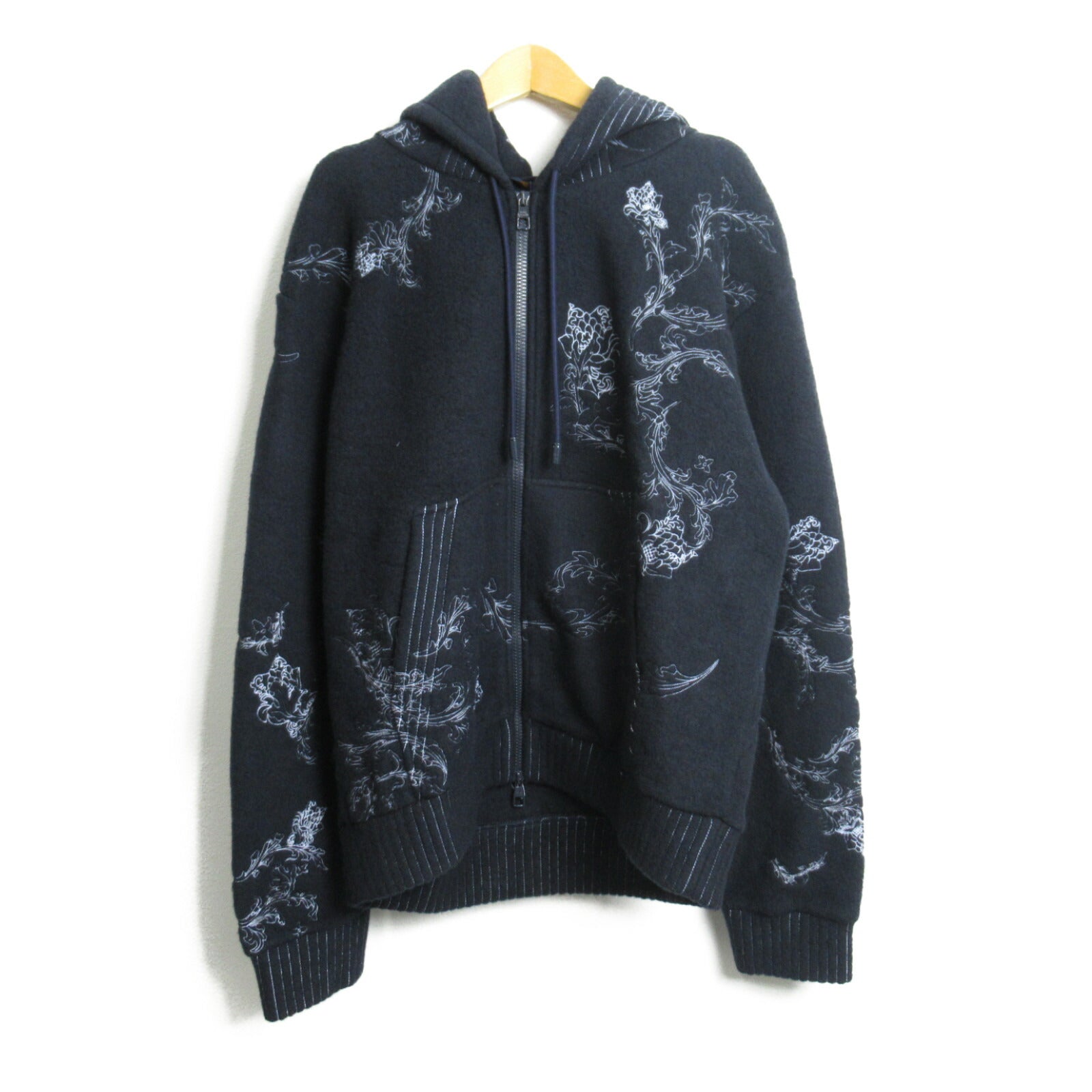 Louis Vuitton Wool Hoodie Navy RM202XJBHJY83W