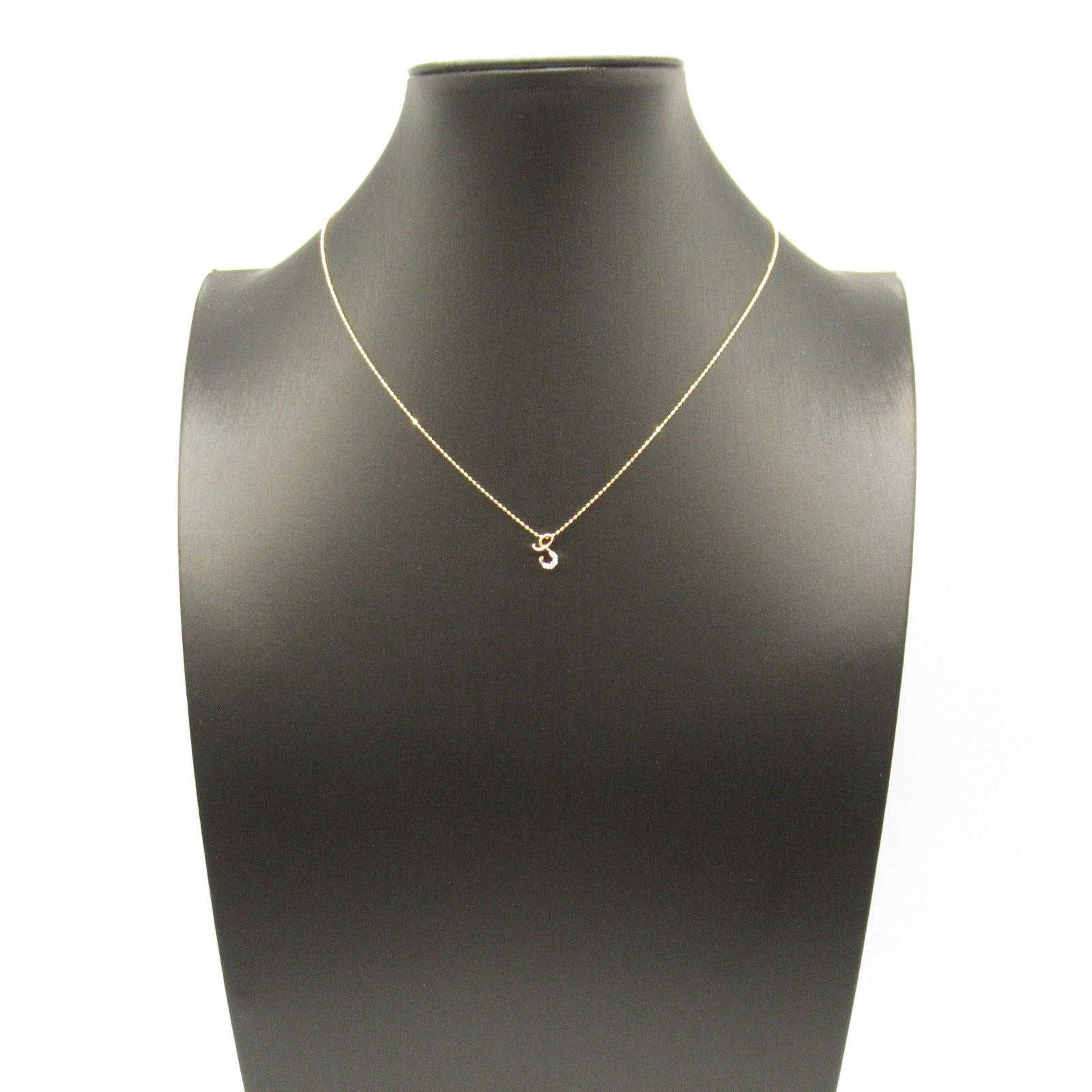 Agete Diamond Necklace K18 Yellow Gold