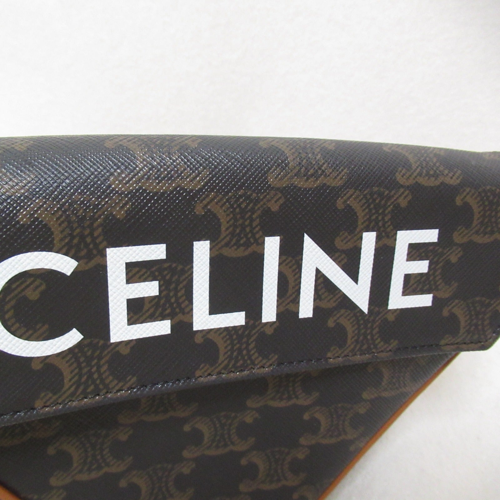 Celine Triomphe Triangle Canvas Shoulder Bag