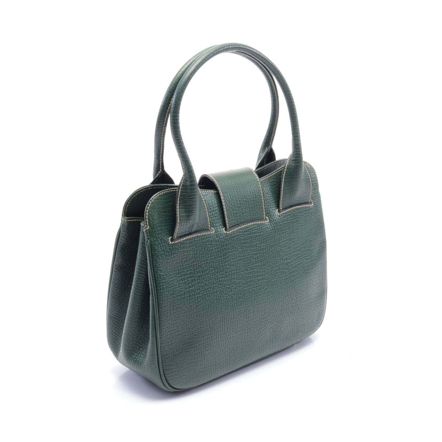 Loewe Barcelona Leather Handbag Green