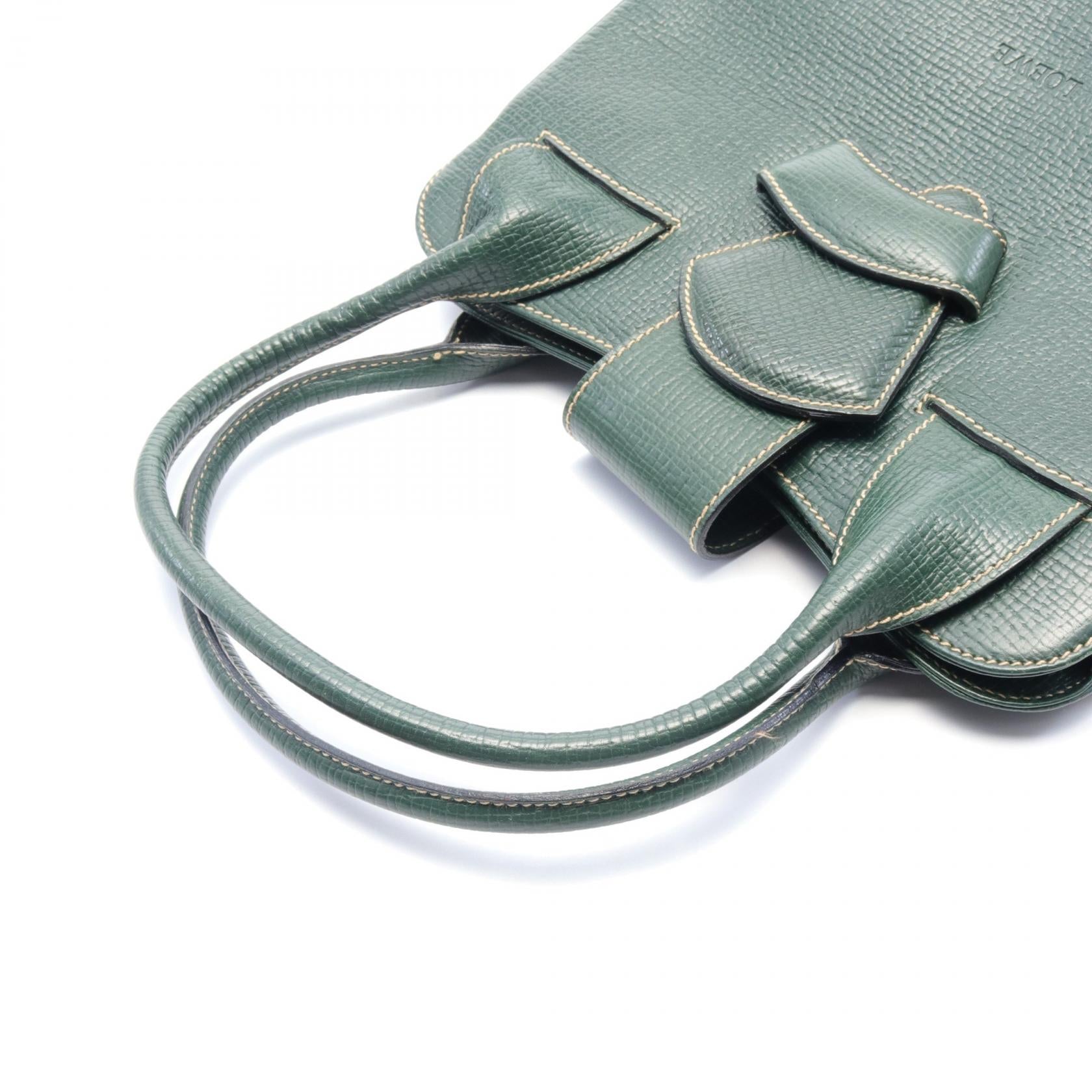 Loewe Barcelona Leather Handbag Green