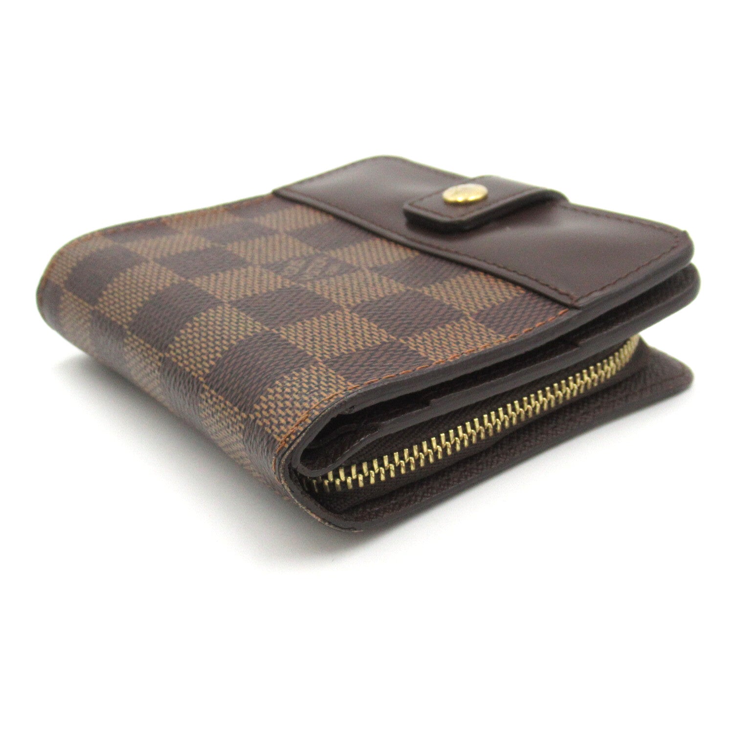 Louis Vuitton Compact Zip Wallet Canvas Short Wallet N61668 in Very Good Condition