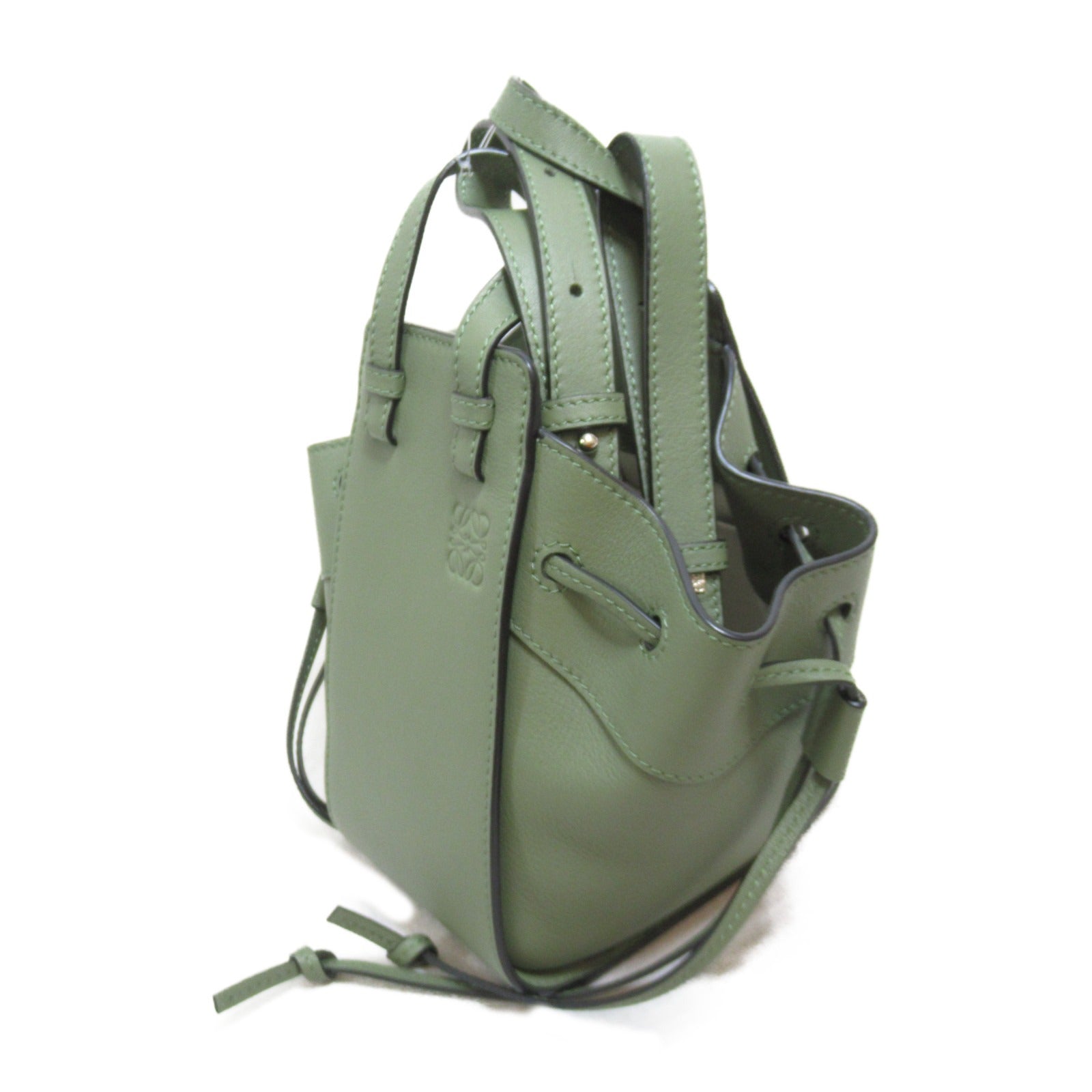 Loewe Hammock Mini Drawstring Shoulder Bag Khaki