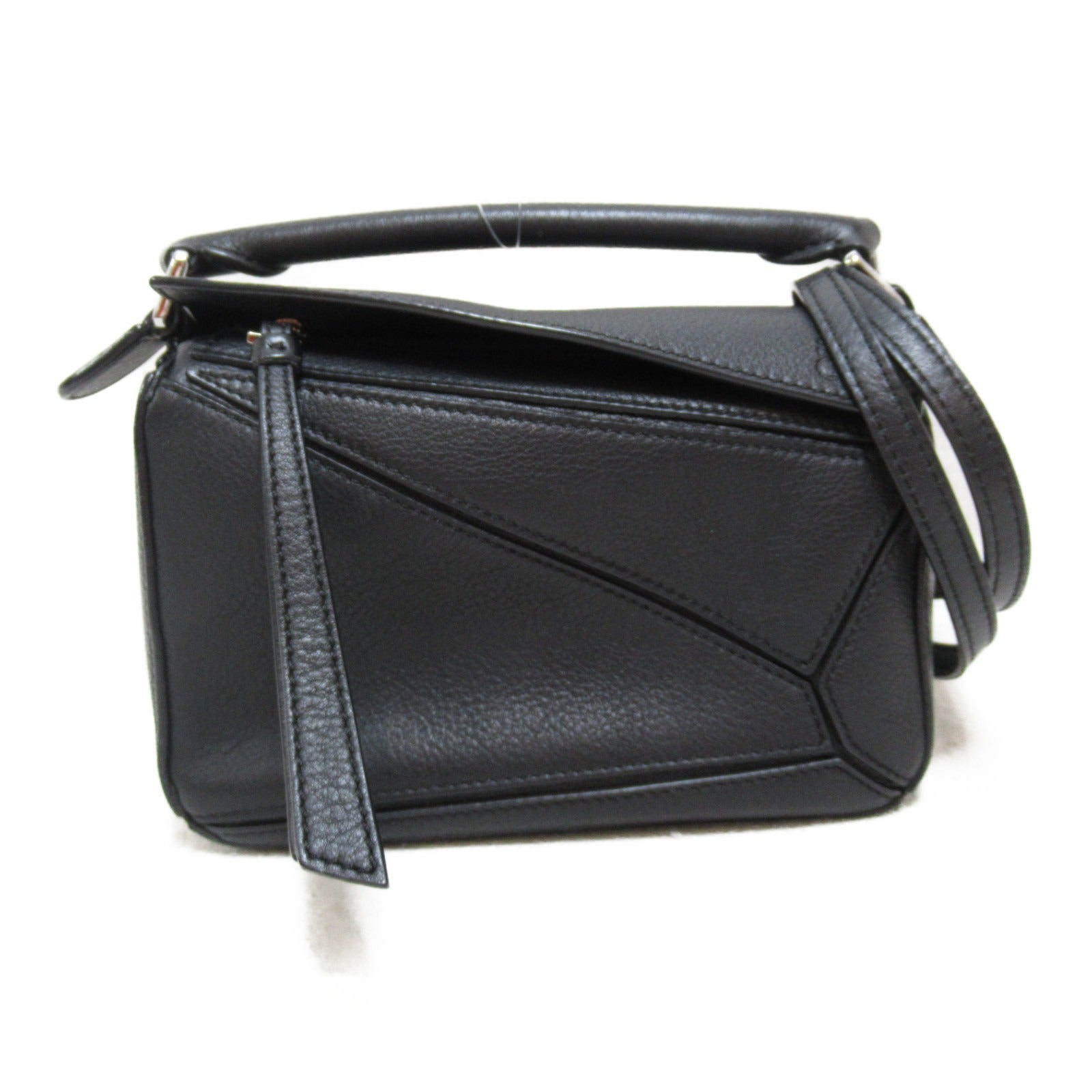 Loewe Leather Mini Puzzle Shoulder Bag Black