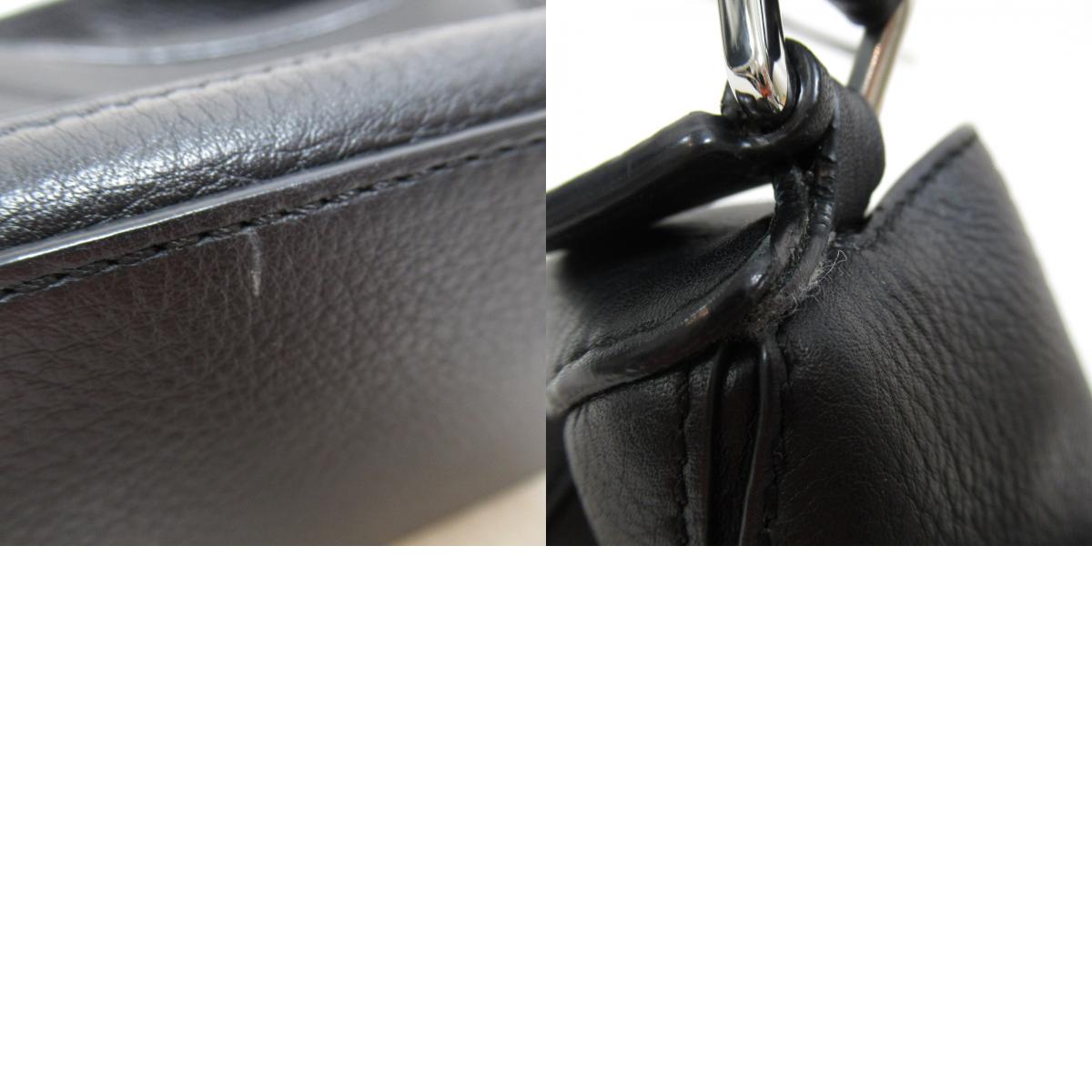 Loewe Leather Mini Puzzle Shoulder Bag Black