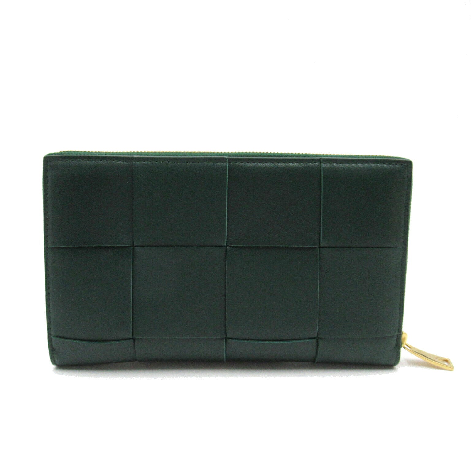 Bottega Veneta Lambskin Round Wallet Green