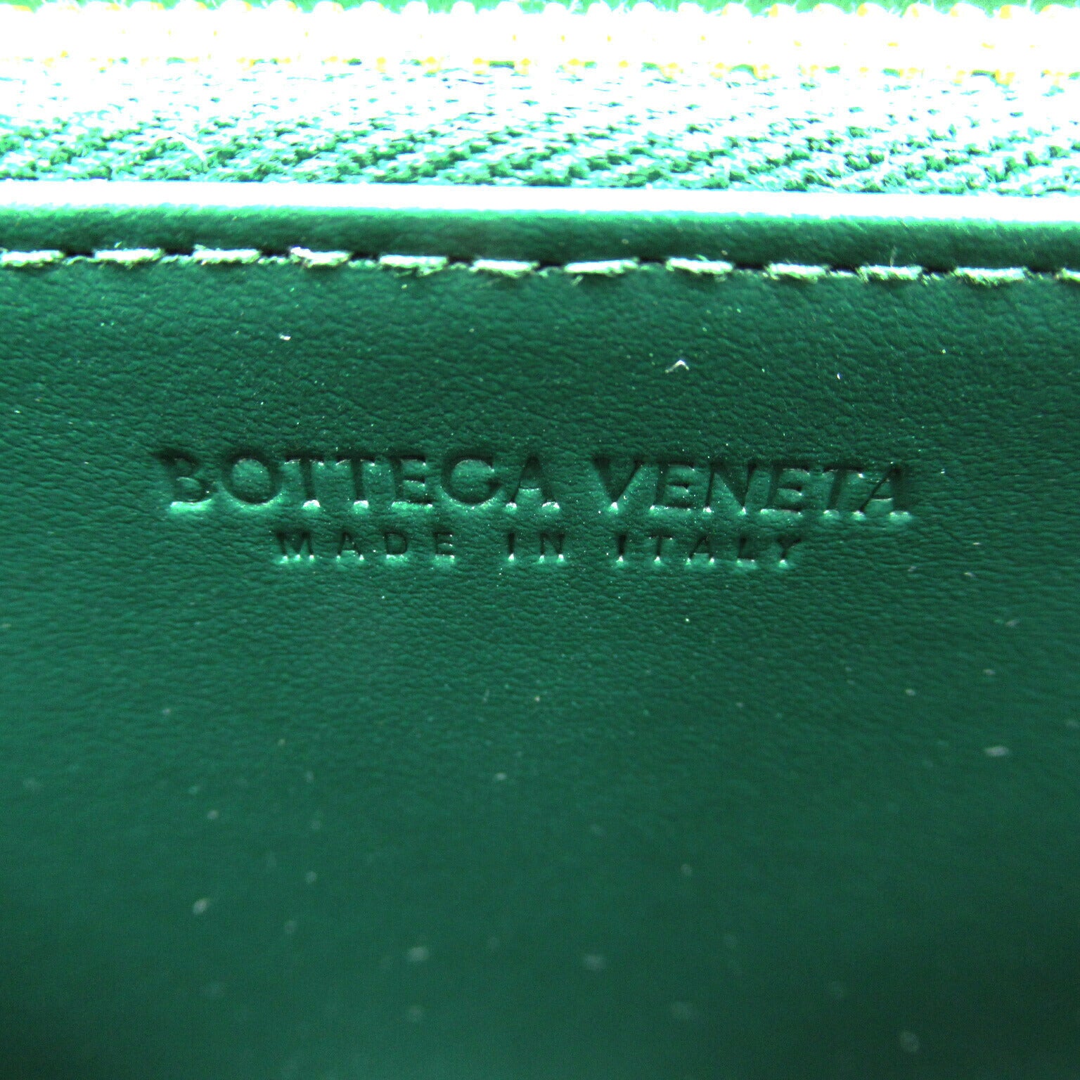 Bottega Veneta Lambskin Round Wallet Green