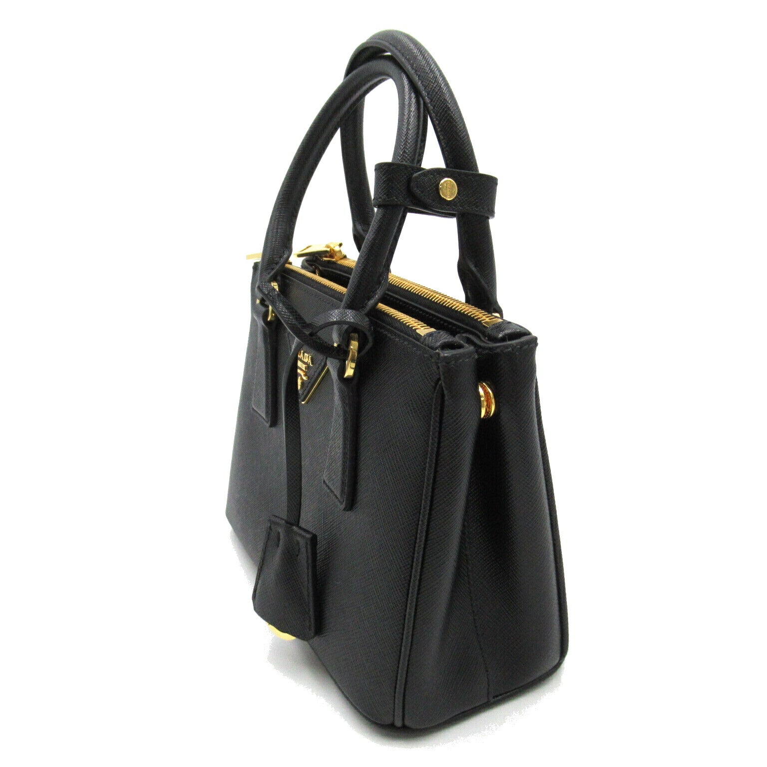 Prada Saffiano Leather 2way Shoulder Bag Black