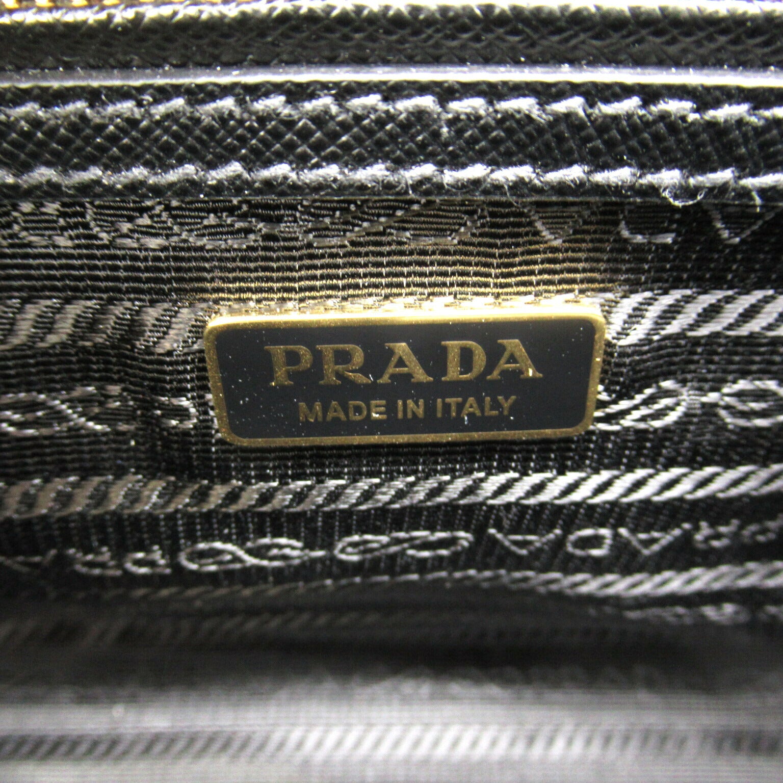 Prada Saffiano Leather 2way Shoulder Bag Black