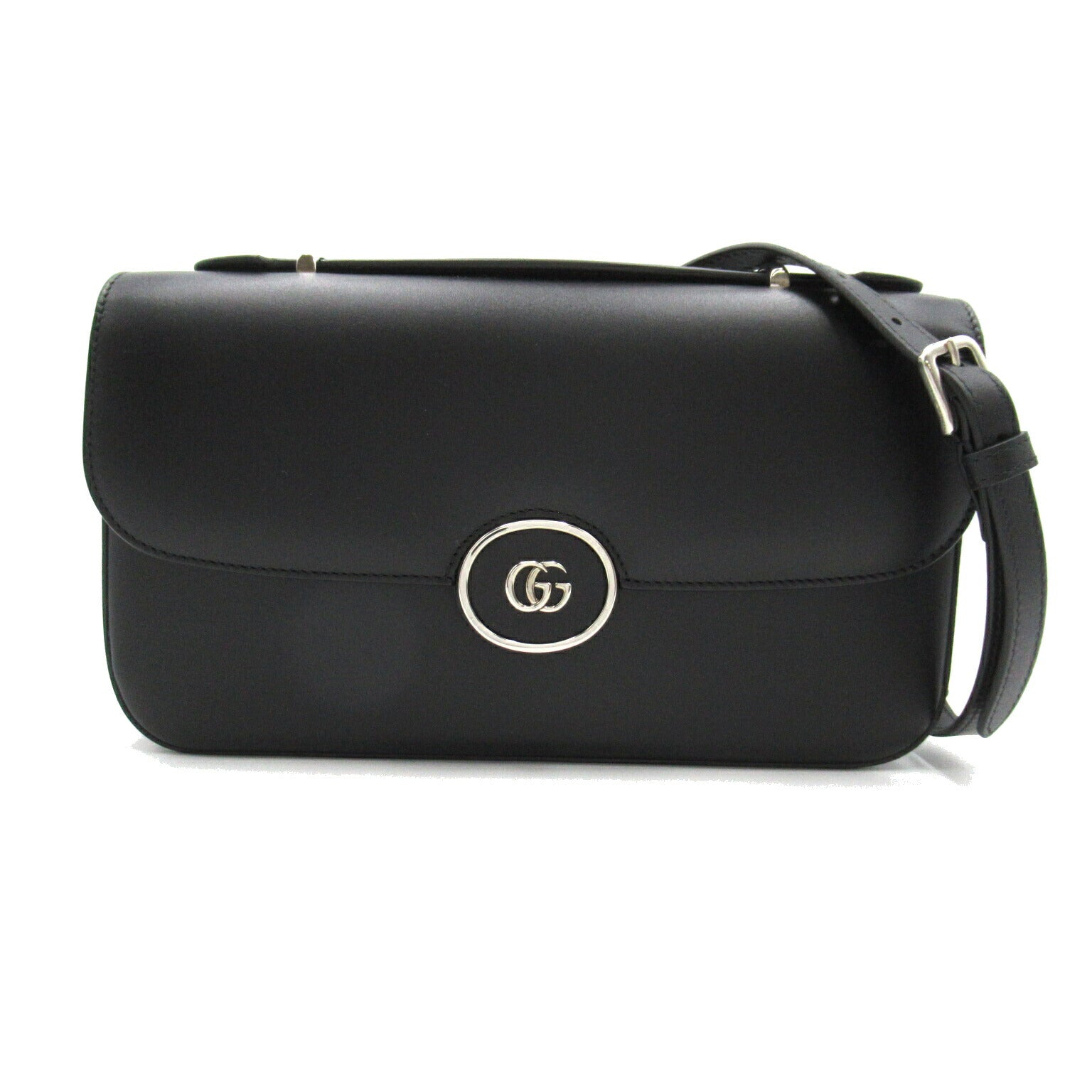 Gucci Leather Shoulder Bag Black 739721