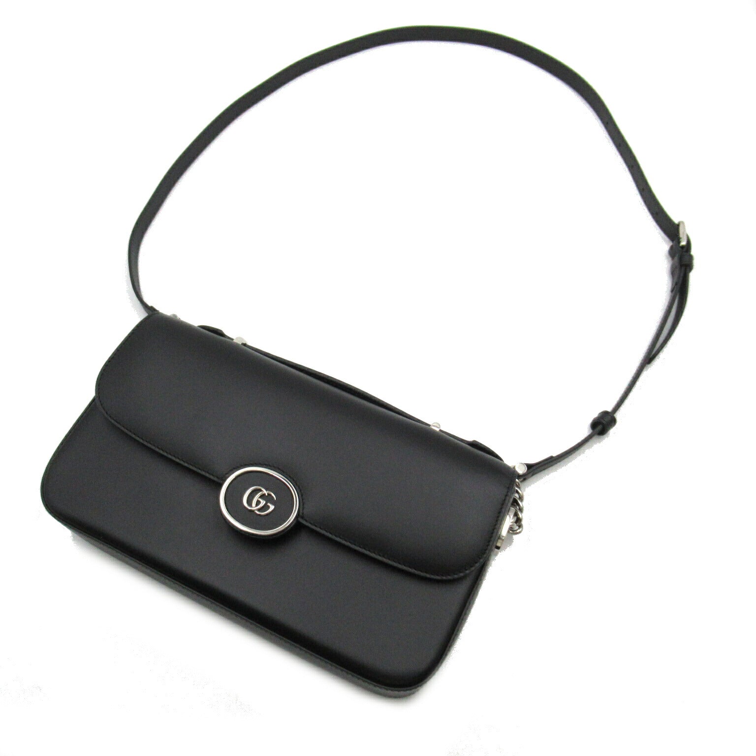 Gucci Leather Shoulder Bag Black 739721