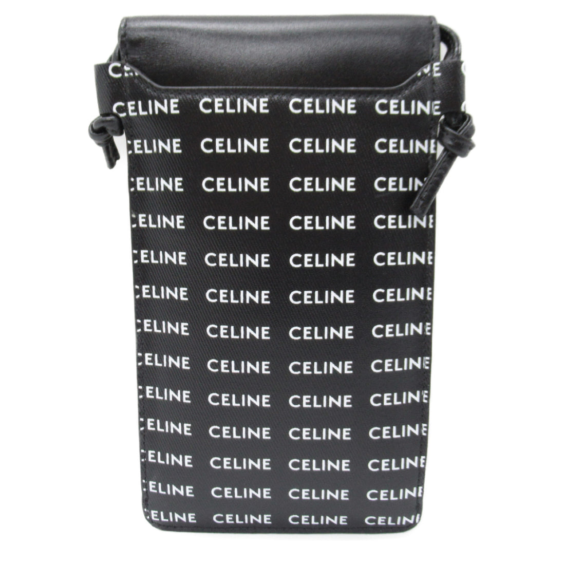 Celine Leather Shoulder Bag Black/White