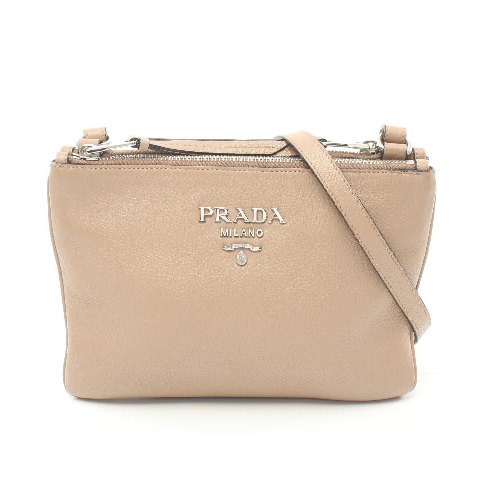 Prada VITELLO PHENIX Leather Shoulder Bag 1BH046