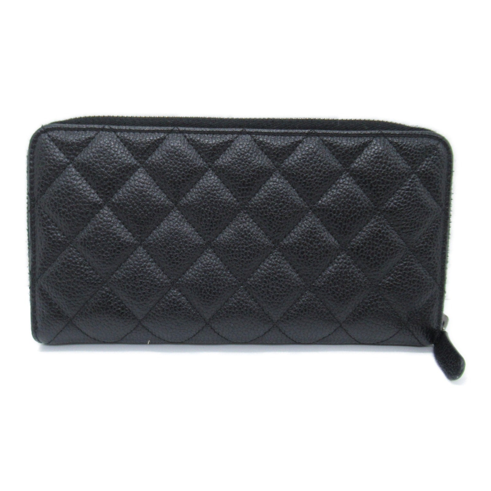 Chanel Caviar Skin Round Wallet Black