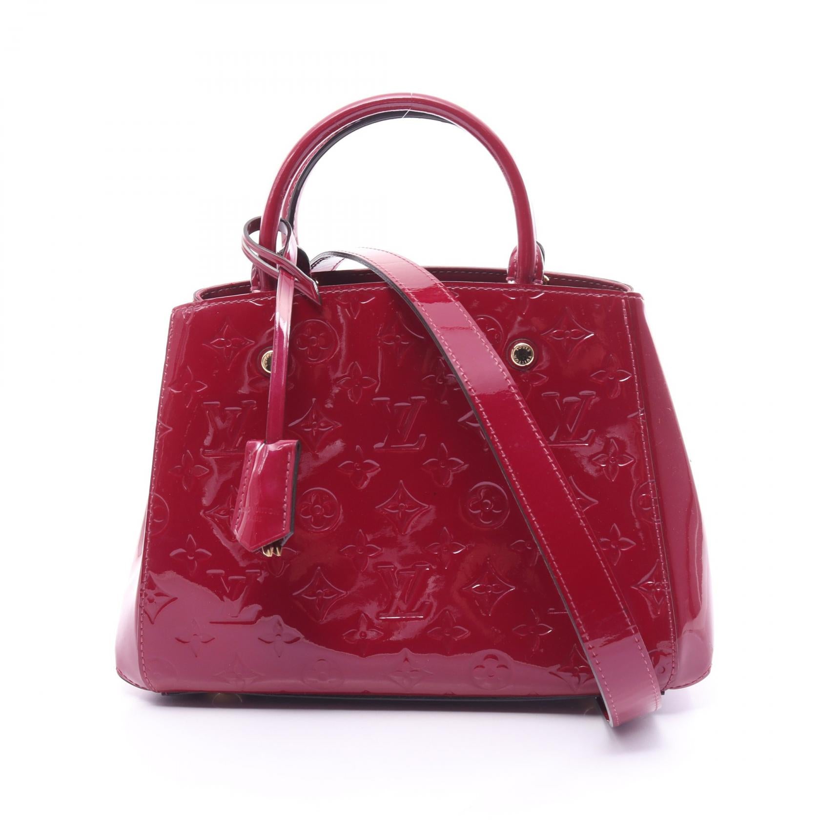 Louis Vuitton Monogram Vernis Montaigne BB  Leather Handbag M50172 in Very Good Condition