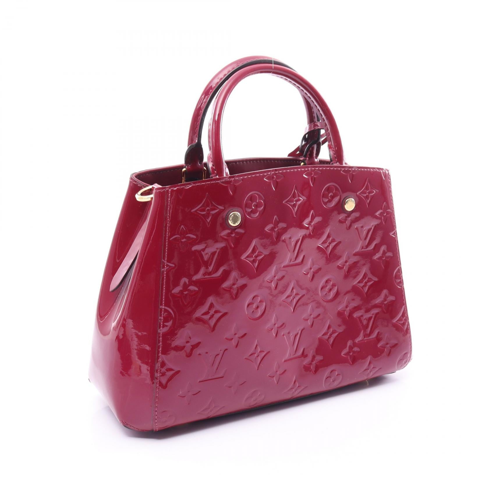 Louis Vuitton Monogram Vernis Montaigne BB  Leather Handbag M50172 in Very Good Condition