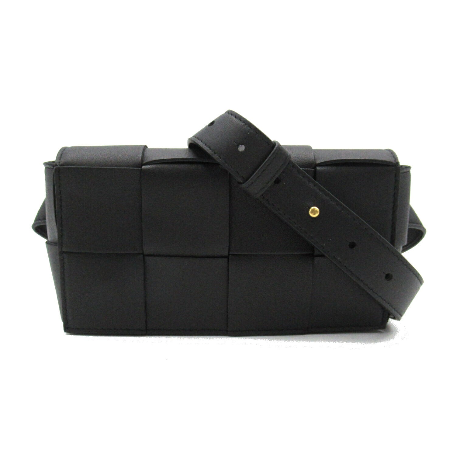 Bottega Veneta Lambskin Cassette Belt Bag Black