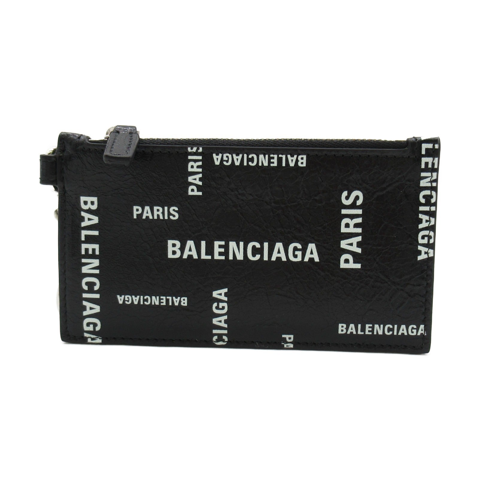 Balenciaga Leather Strap Keyring Card Case