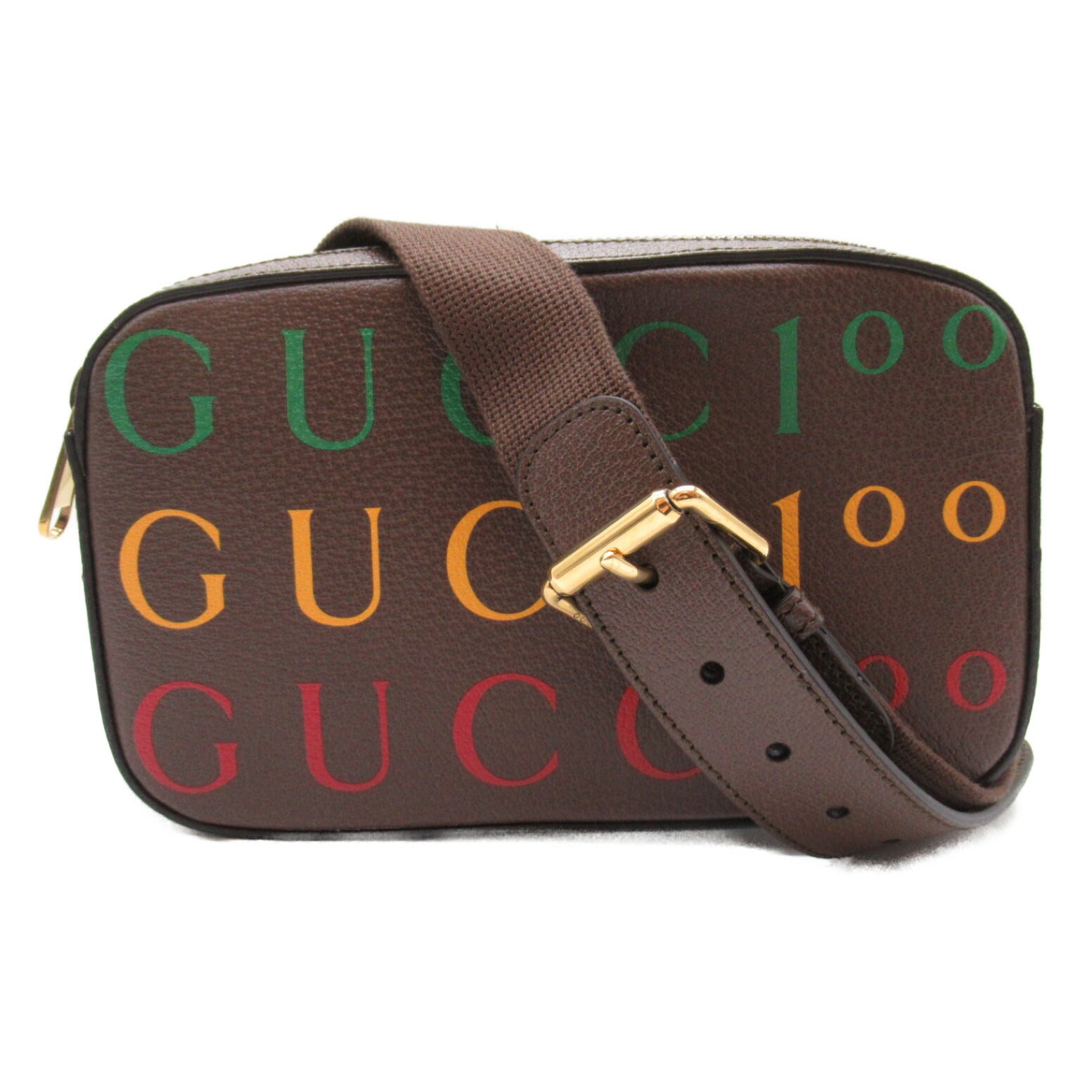 Gucci Leather Waist Bag Body Bag Brown