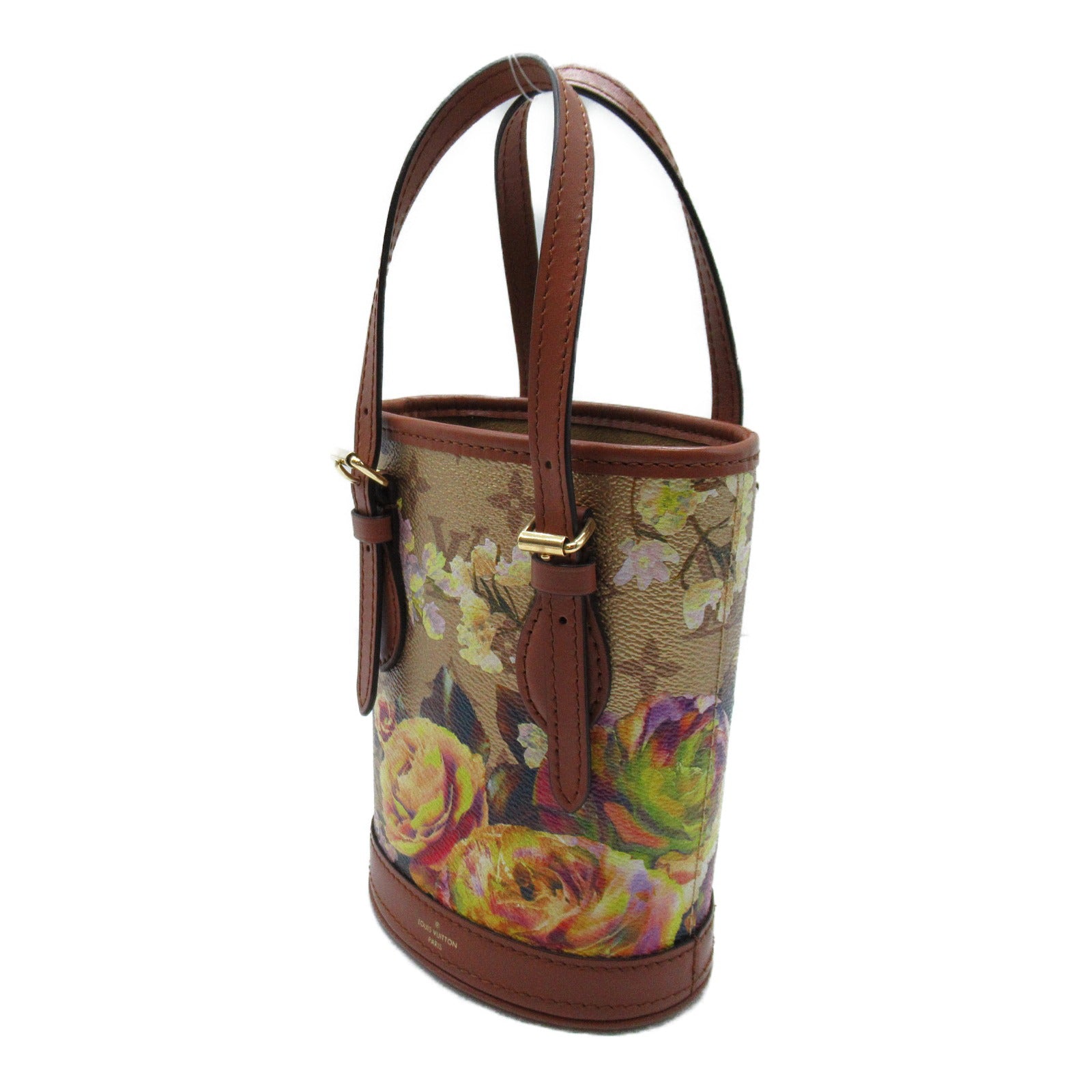 Louis Vuitton Nano Bucket Shoulder Bag Floral Monogram