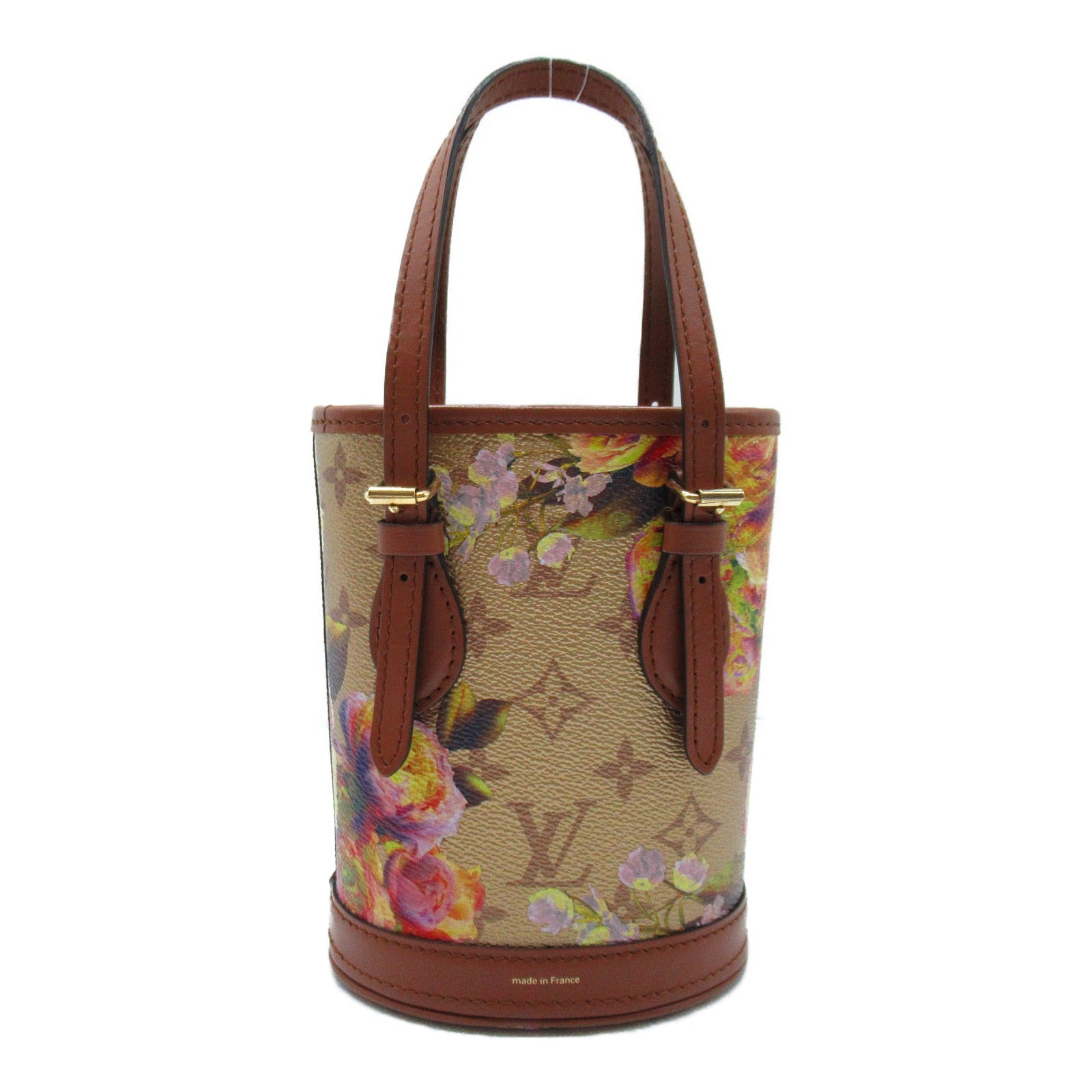 Louis Vuitton Nano Bucket Shoulder Bag Floral Monogram