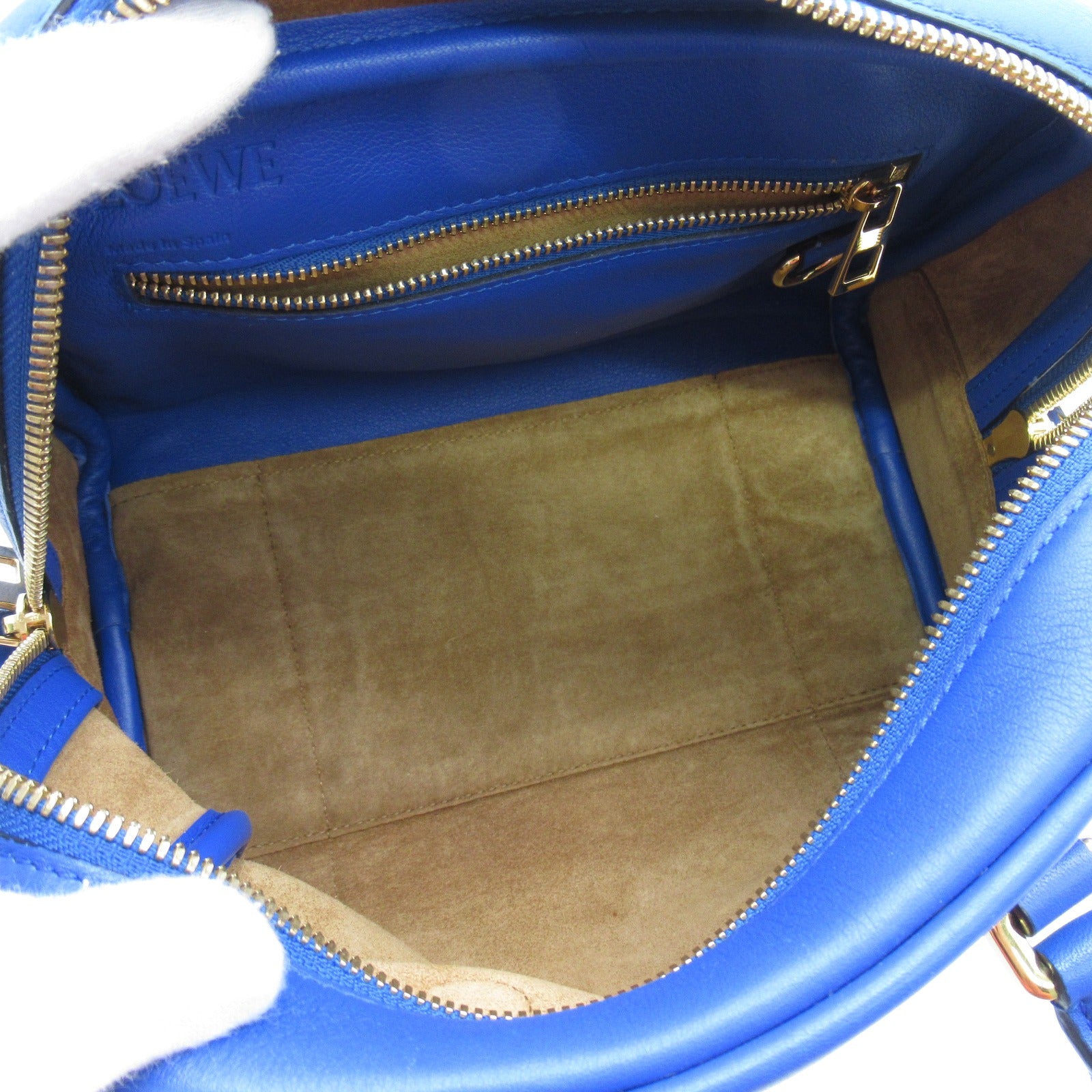 Loewe Amazona 75 Lambskin Handbag Blue