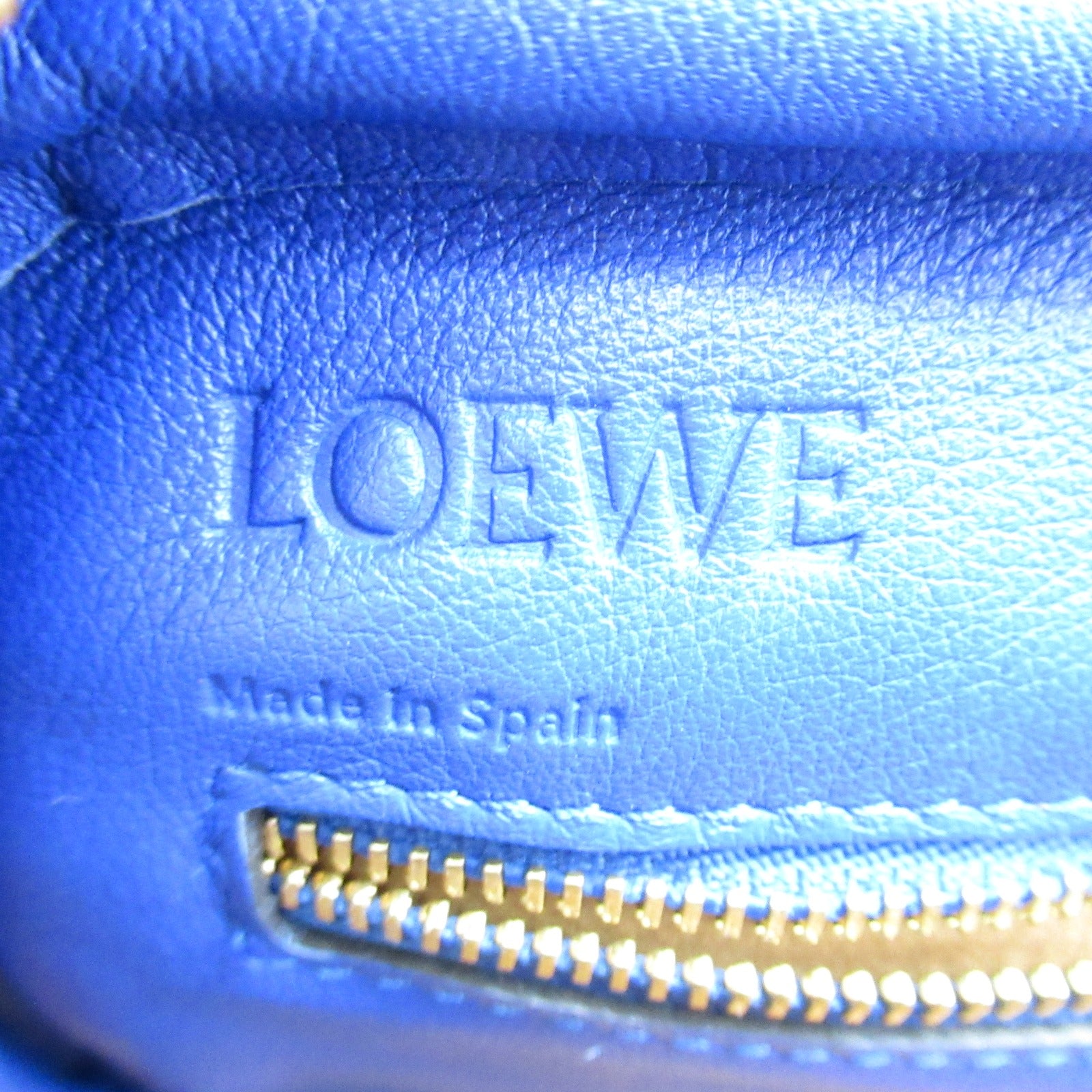 Loewe Amazona 75 Lambskin Handbag Blue