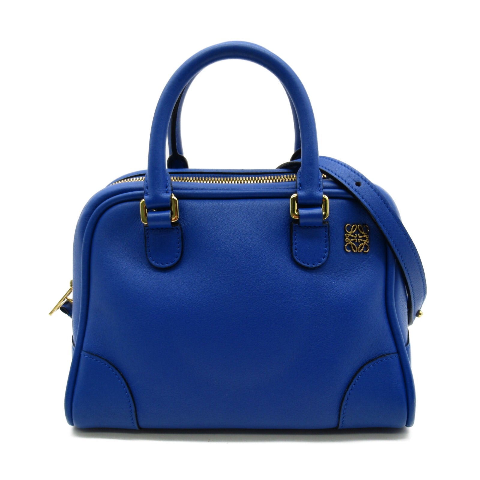 Loewe Amazona 75 Lambskin Handbag Blue