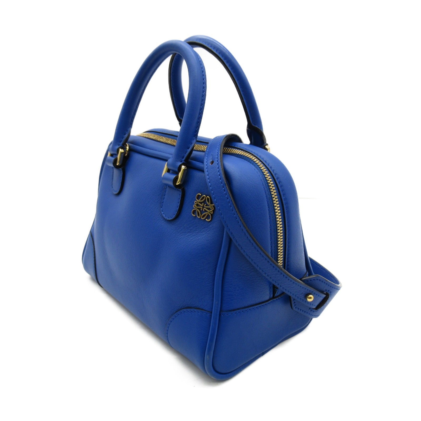 Loewe Amazona 75 Lambskin Handbag Blue