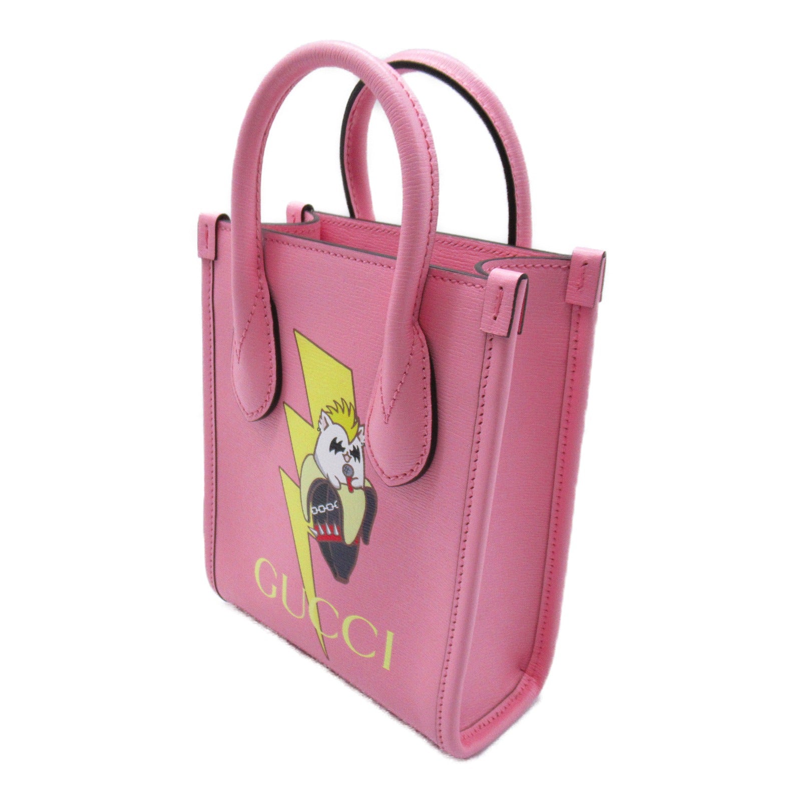 Gucci Leather 2Way Handbag Pink 671623