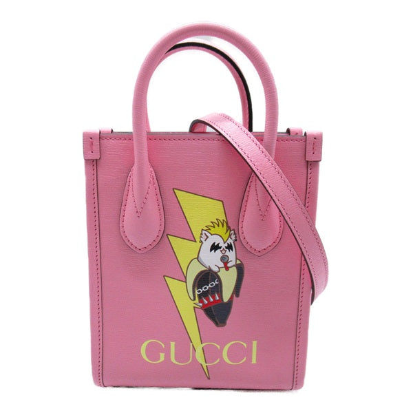 Gucci x Bananya Tote Bag  Leather Handbag 671623 in Excellent condition