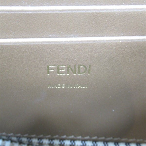 Fendi Zucca Mini Baguette Bag Leather Shoulder Bag 8BS017 in Great Condition