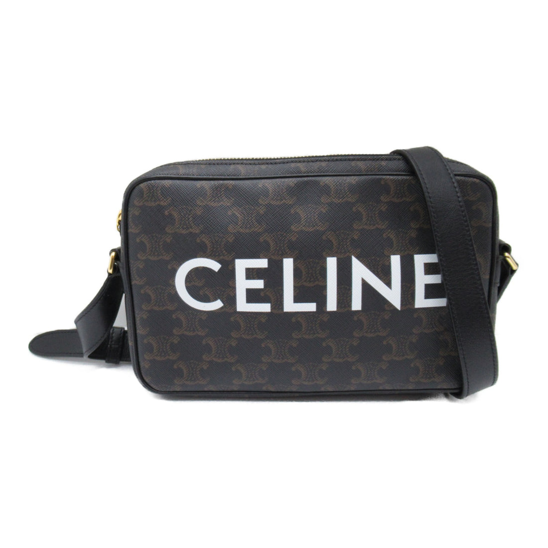 Celine Triomphe Canvas Coated Shoulder Bag