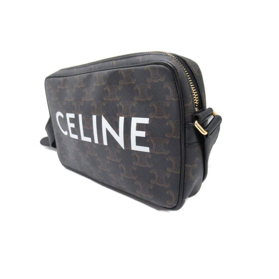 Celine Triomphe Canvas Coated Shoulder Bag