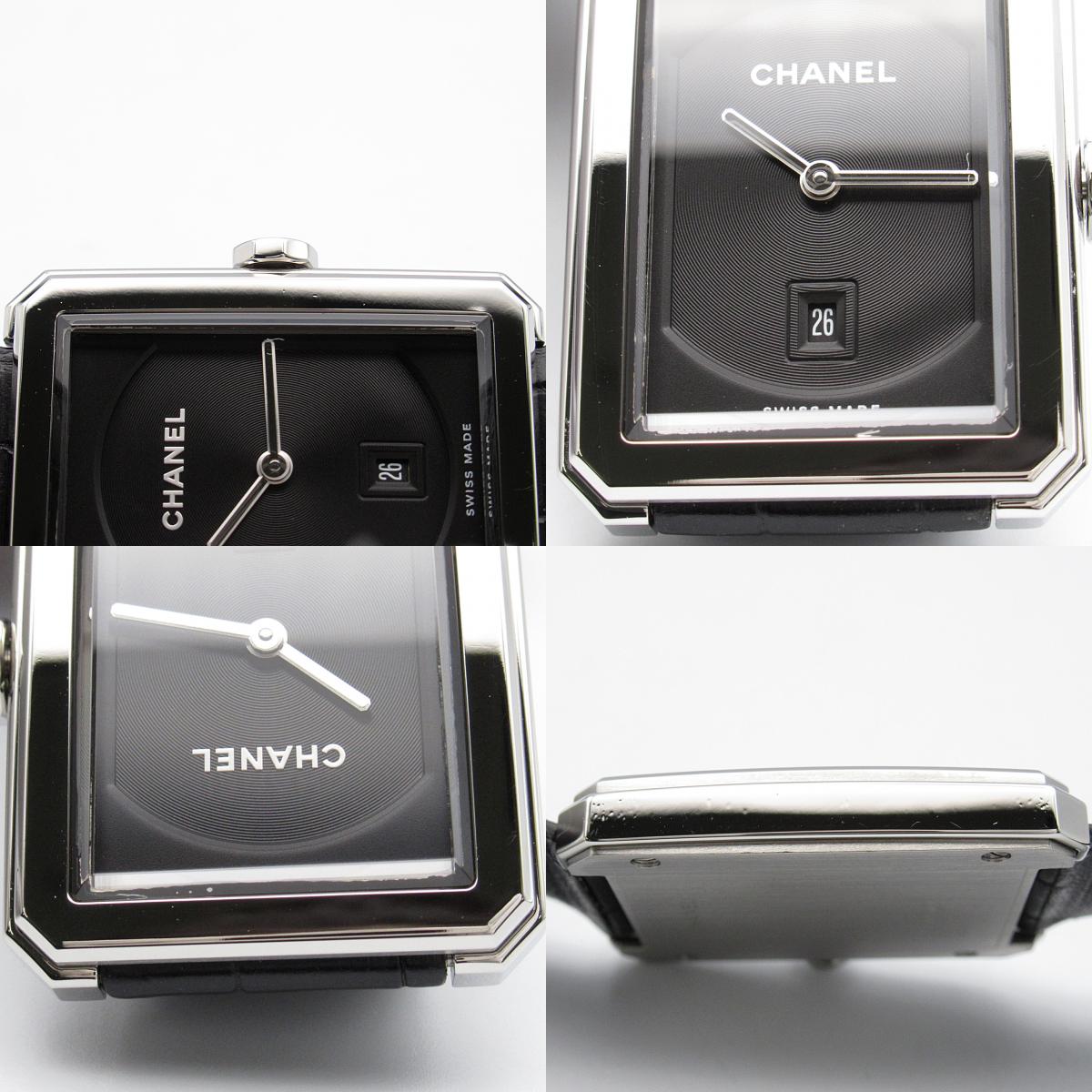 Chanel Boyfriend Watch Stainless Steel Leather H4884