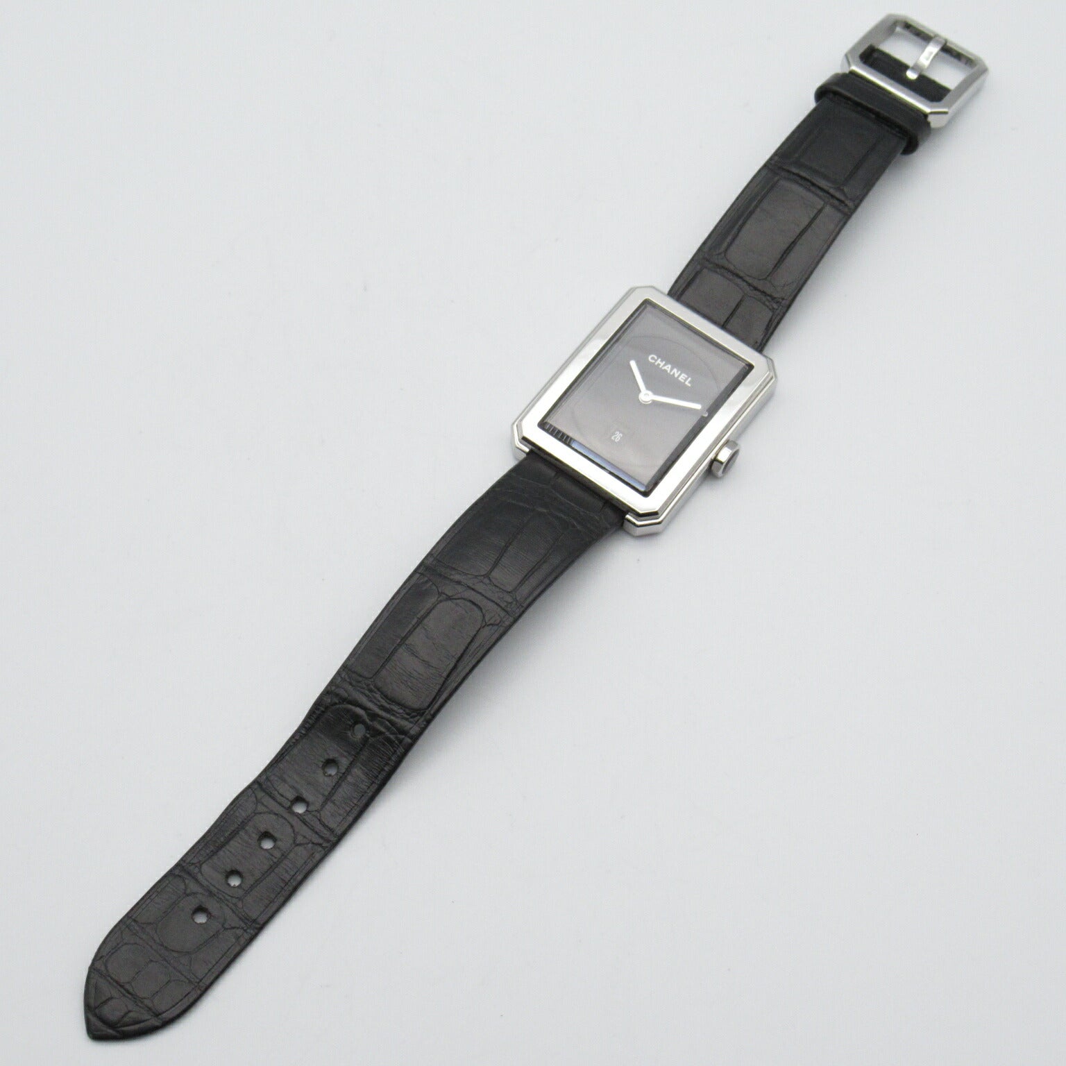 Chanel Boyfriend Watch Stainless Steel Leather H4884