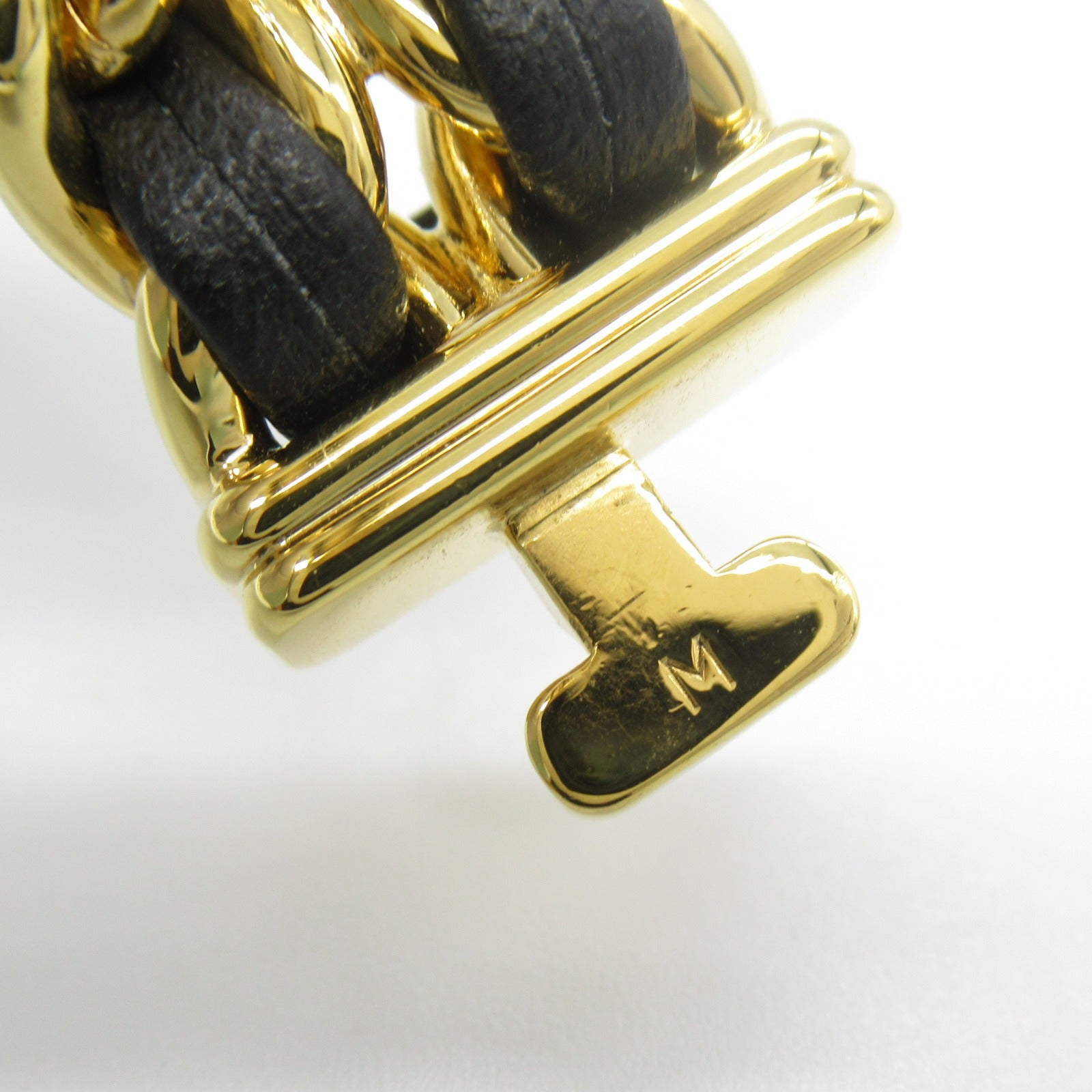 Chanel Premiere M Quartz Watch Gold Plated Leather H0001