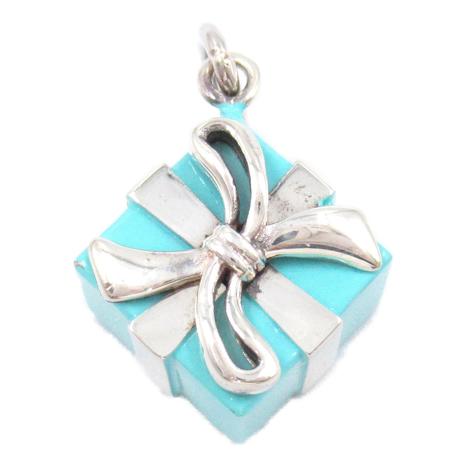 Tiffany & Co Blue Box Charm Pendant Silver 925