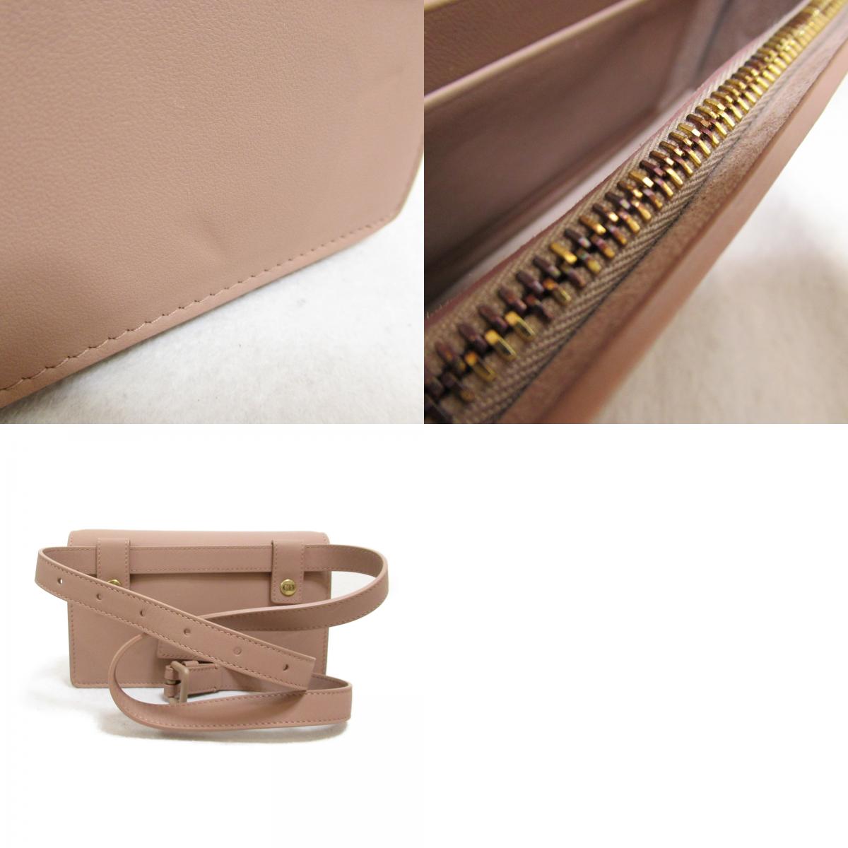 Dior Leather Waist Bag Beige