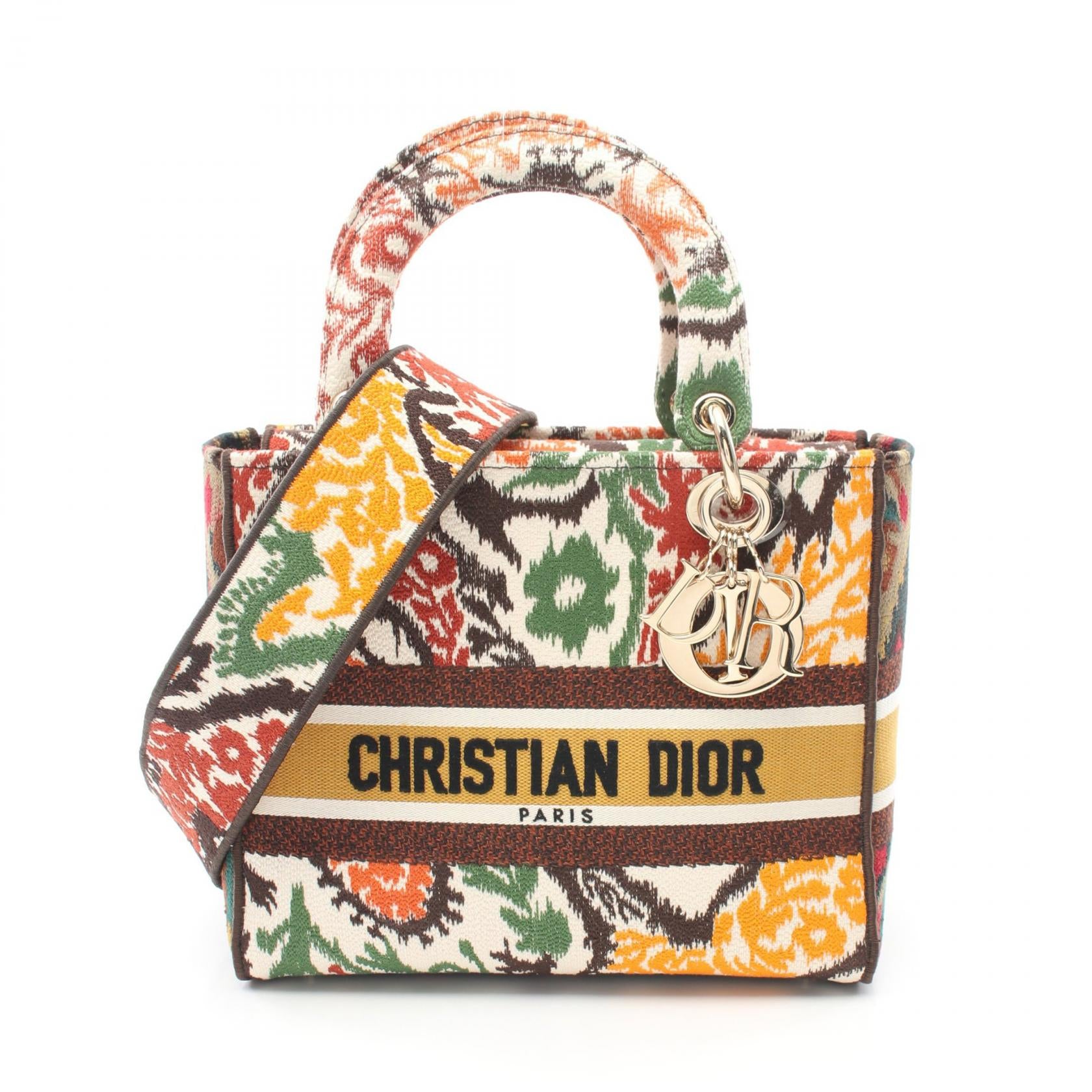 Dior Lady D-Lite Medium Canvas Handbag