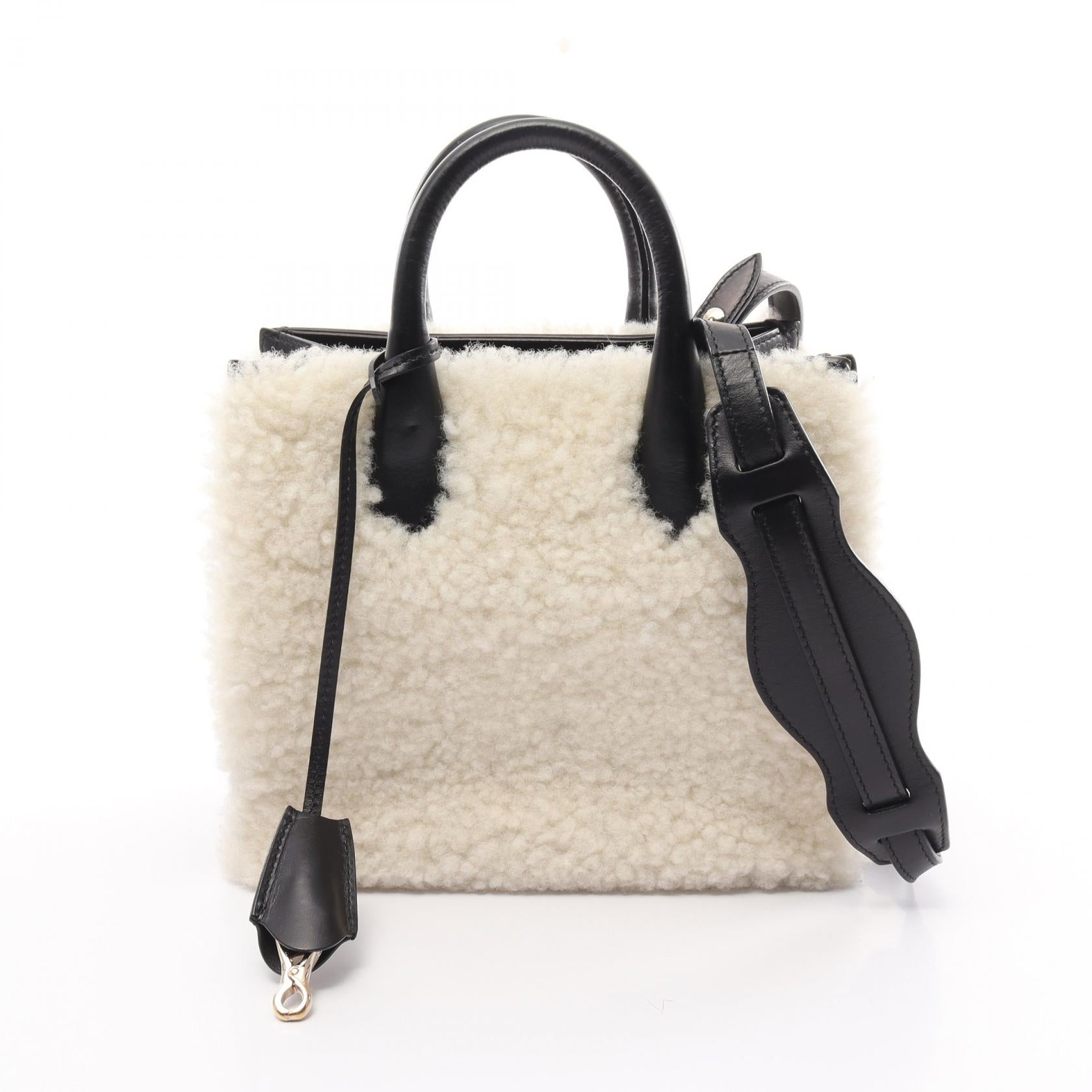 Balenciaga Padlock Nude Mini Handbag Shearling Leather