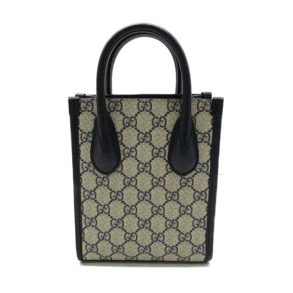 Gucci GG Supreme Mini Tote Bag Canvas Handbag 671623  in Excellent condition
