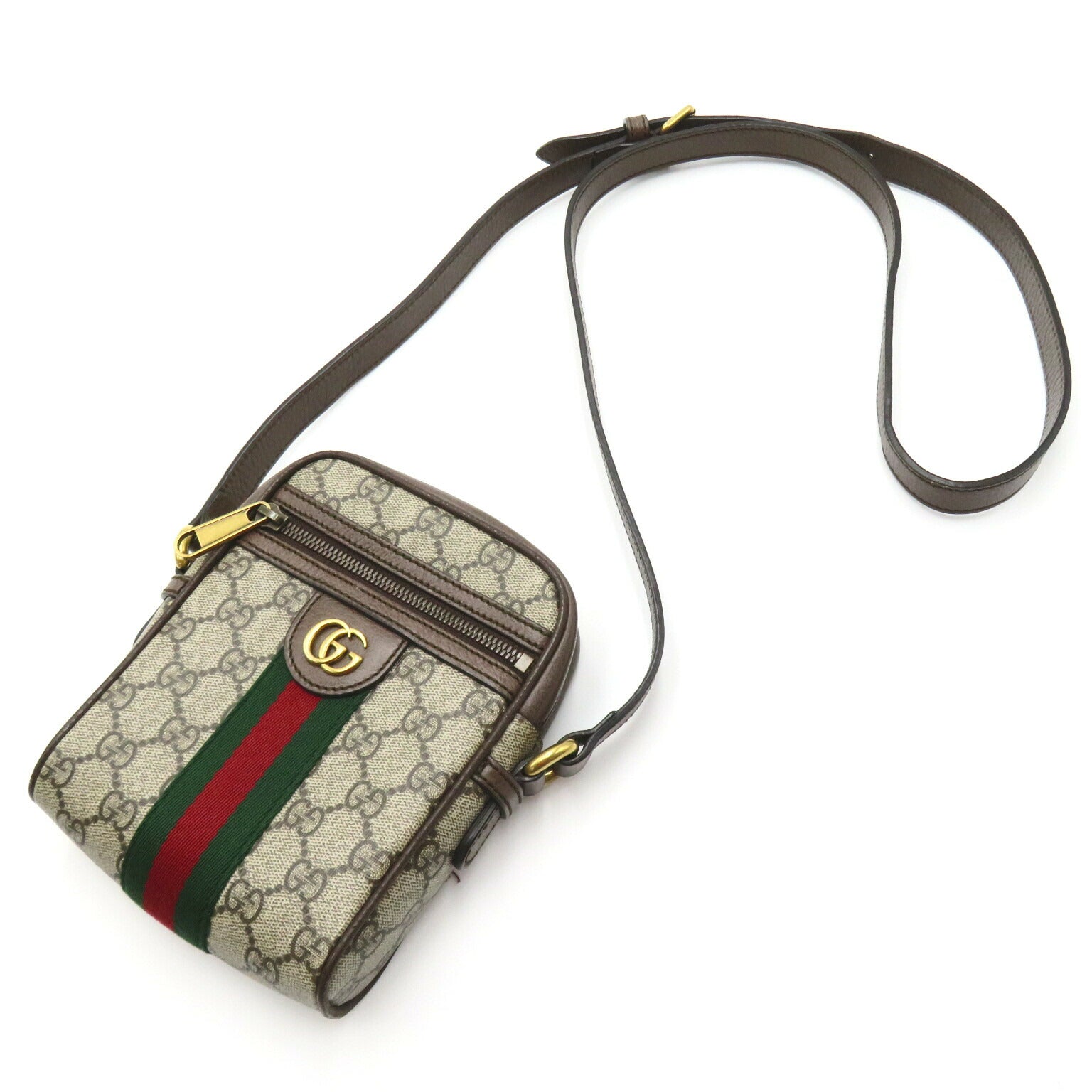 Gucci GG Supreme Shoulder Bag Beige/Brown