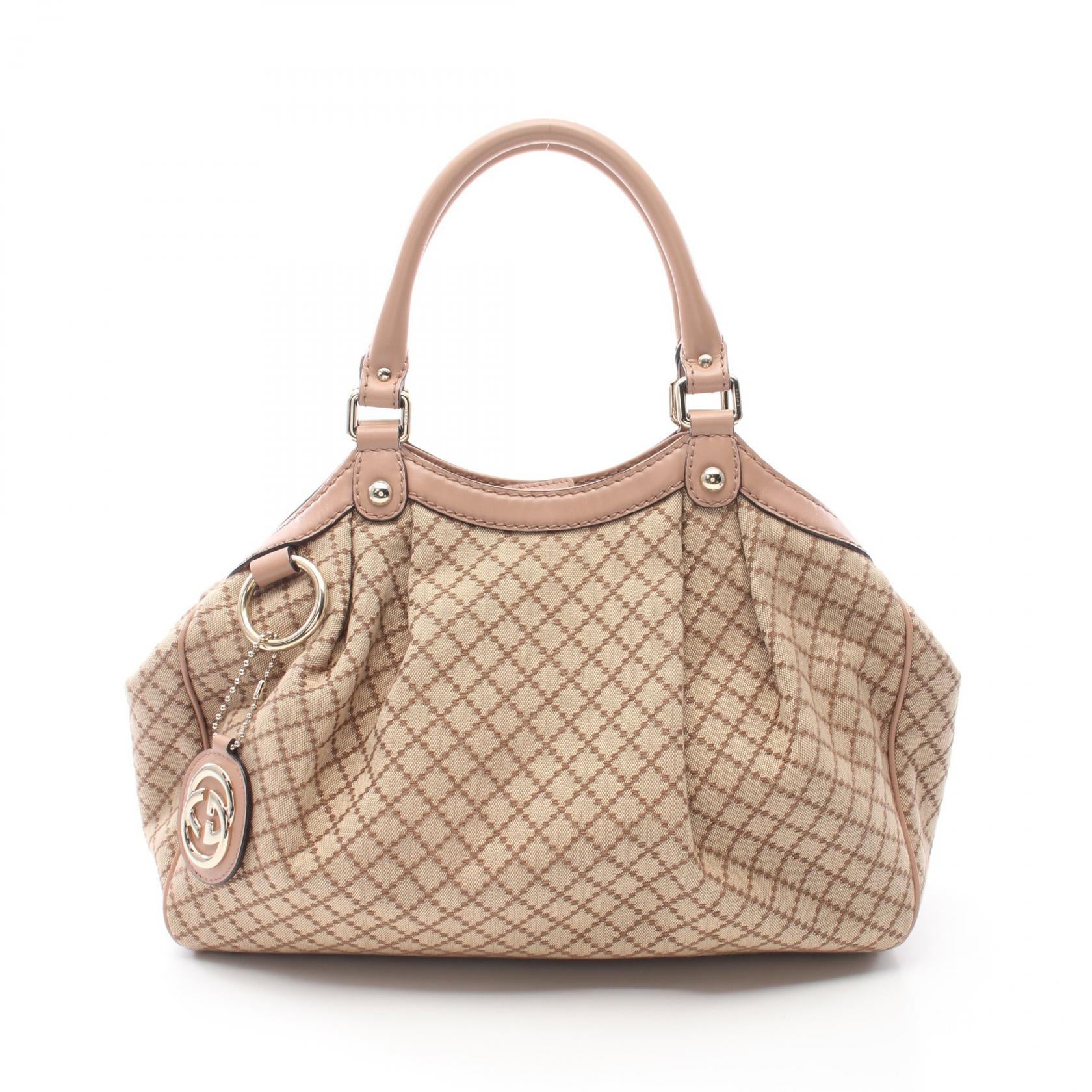 Gucci Sukey Canvas Leather Handbag 211944