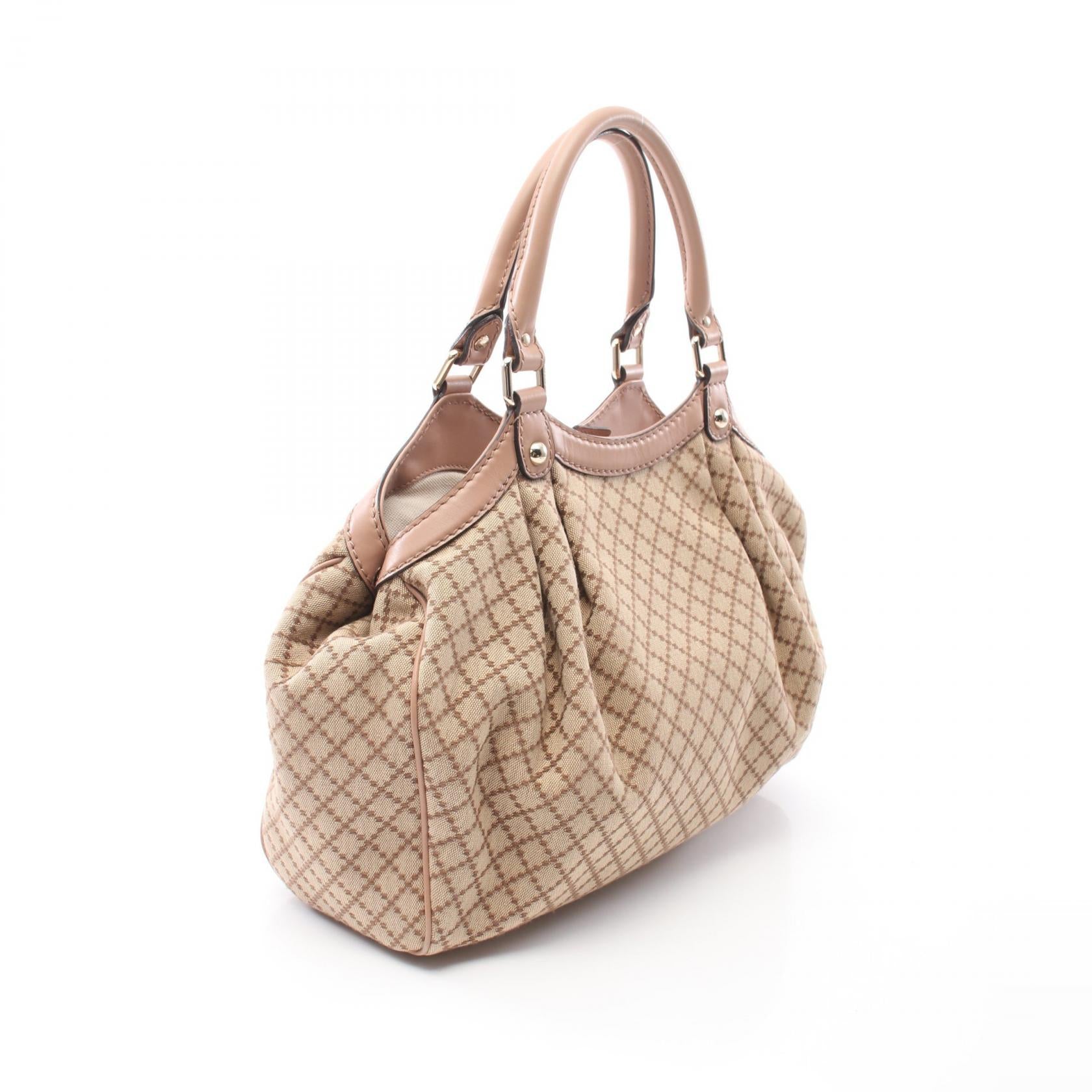 Gucci Sukey Canvas Leather Handbag 211944