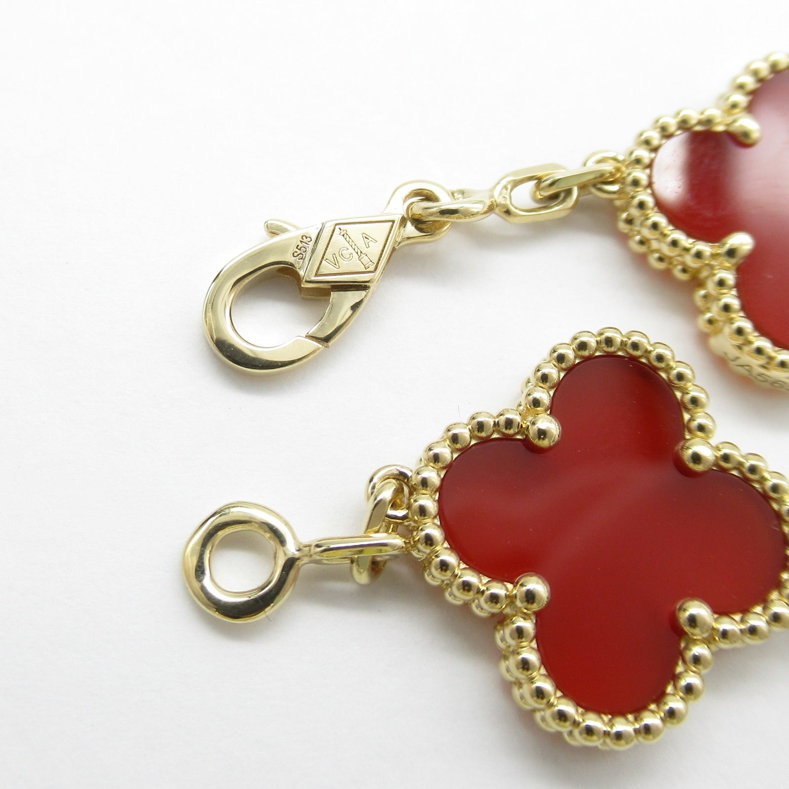 Van Cleef & Arpels Vintage Alhambra Carnelian Bracelet