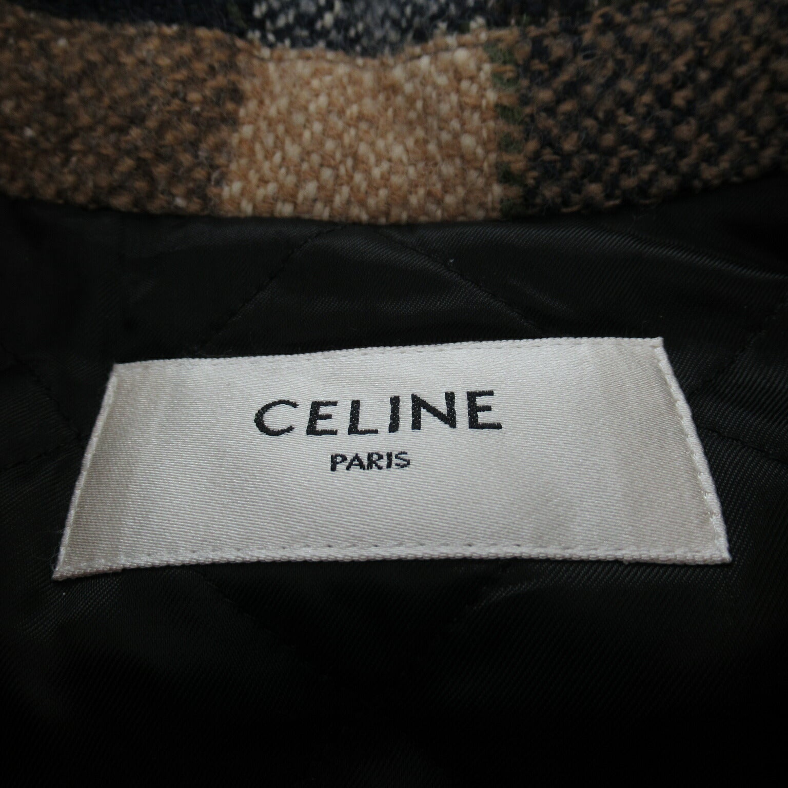 Celine Wool Check Jacket Outerwear