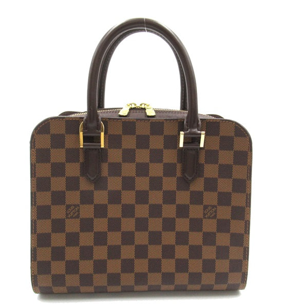 Louis Vuitton Damier Ebene Triana Canvas Handbag N51155 in Great Condition