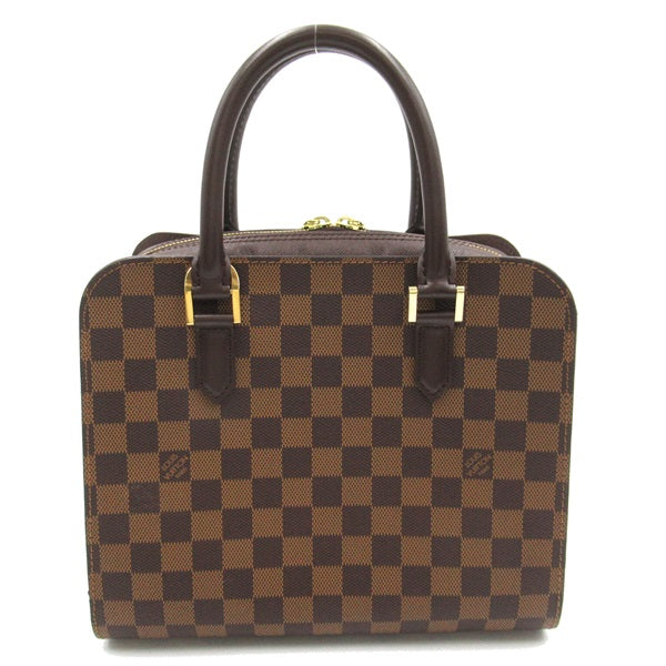 Louis Vuitton Damier Ebene Triana Canvas Handbag N51155 in Excellent condition